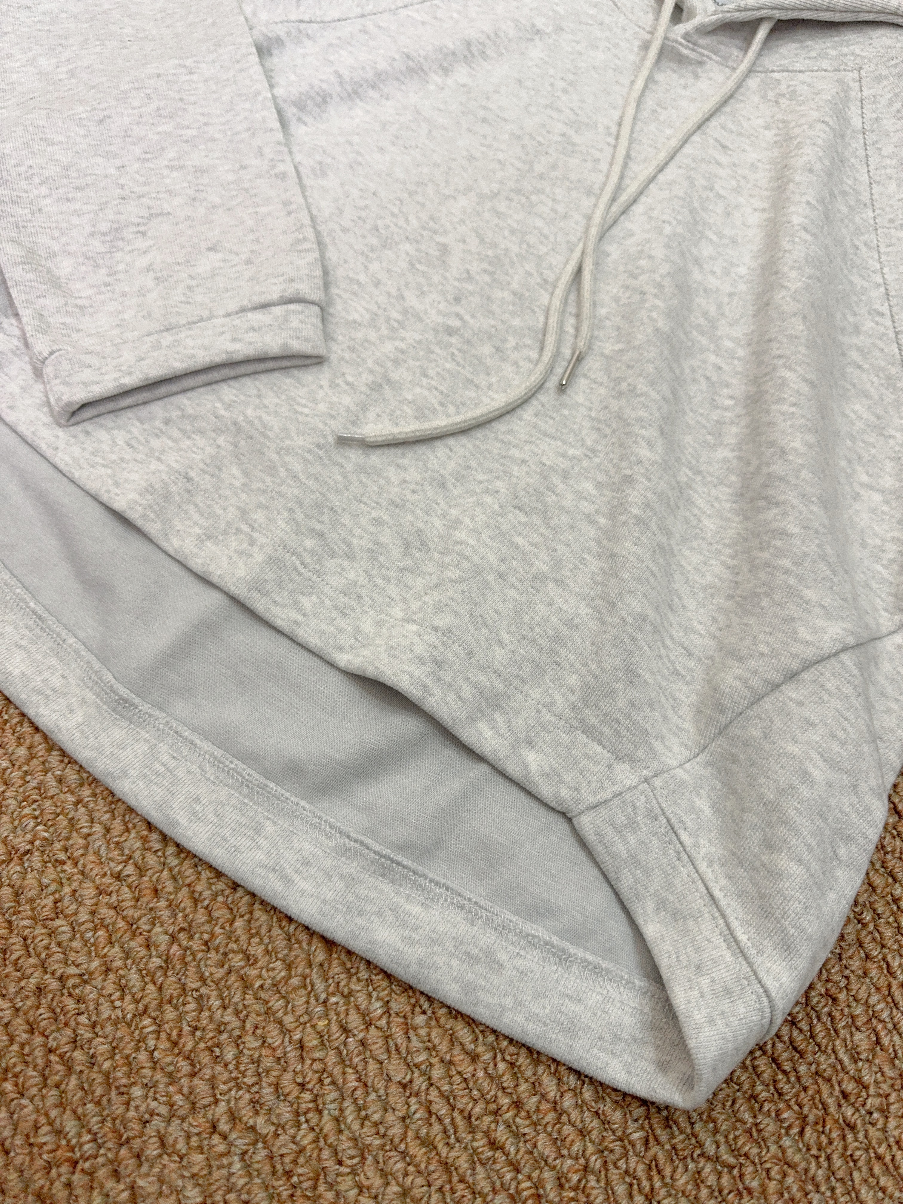 TX52230花灰前短後長連帽上衣