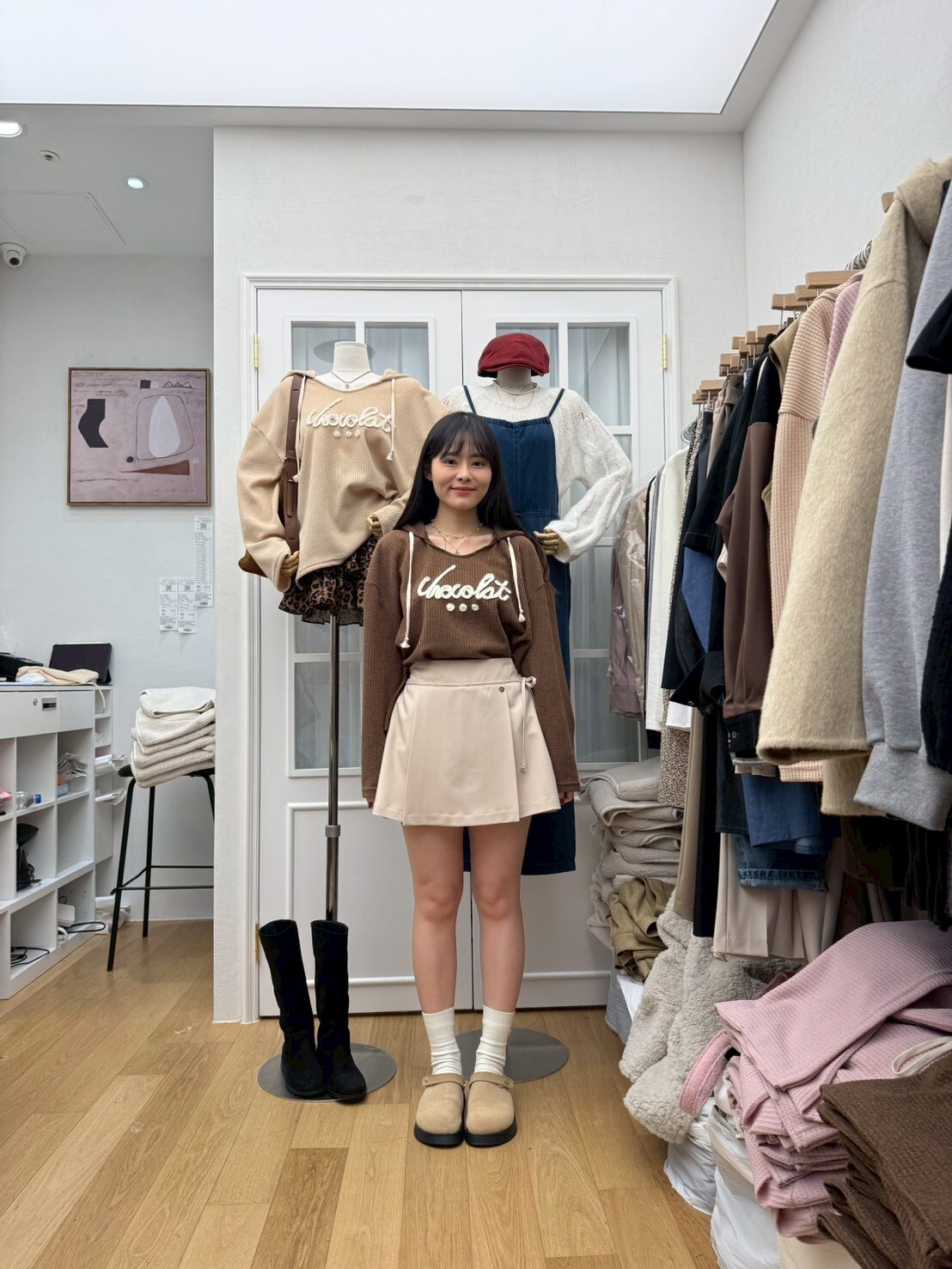 RF5242 字母V領連帽衛衣