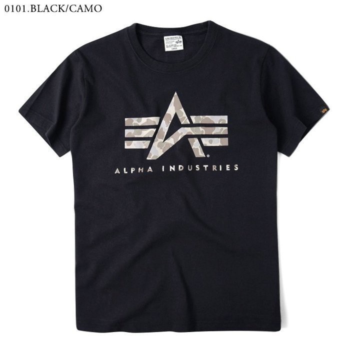 日版 Alpha 大LOGO 短T 迷彩 黑 TC1097-0101 限量