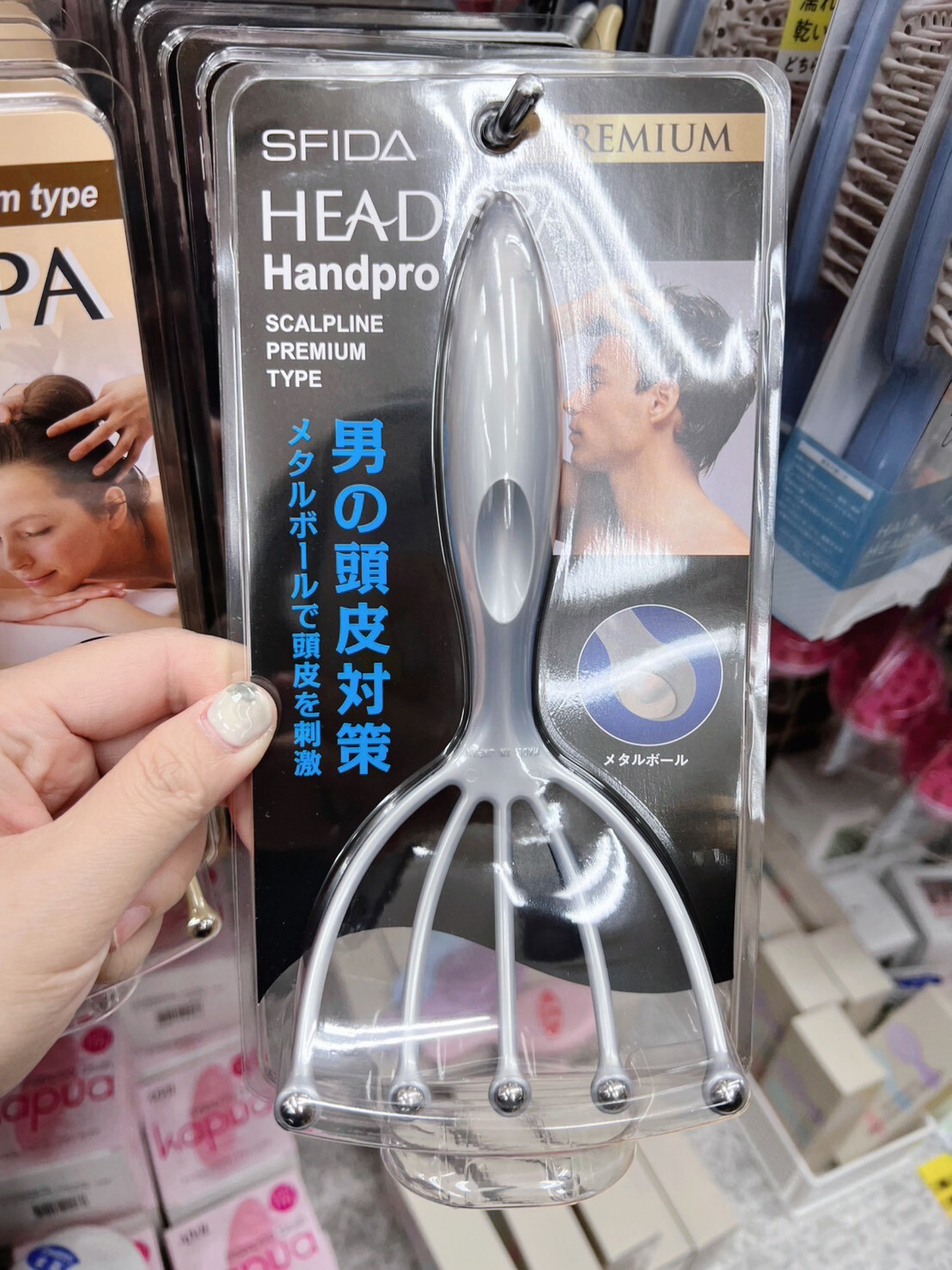 日本製放鬆頭皮保養舒緩抓抓滾滾棒(2用)(女版/男版)D1372