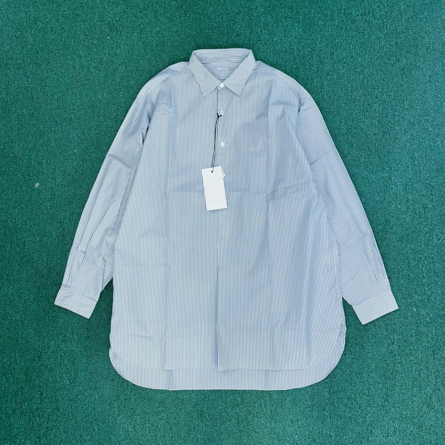 A.PRESSE PULLOVER GRANPA STRIPE SHIRT L/S - BLUE