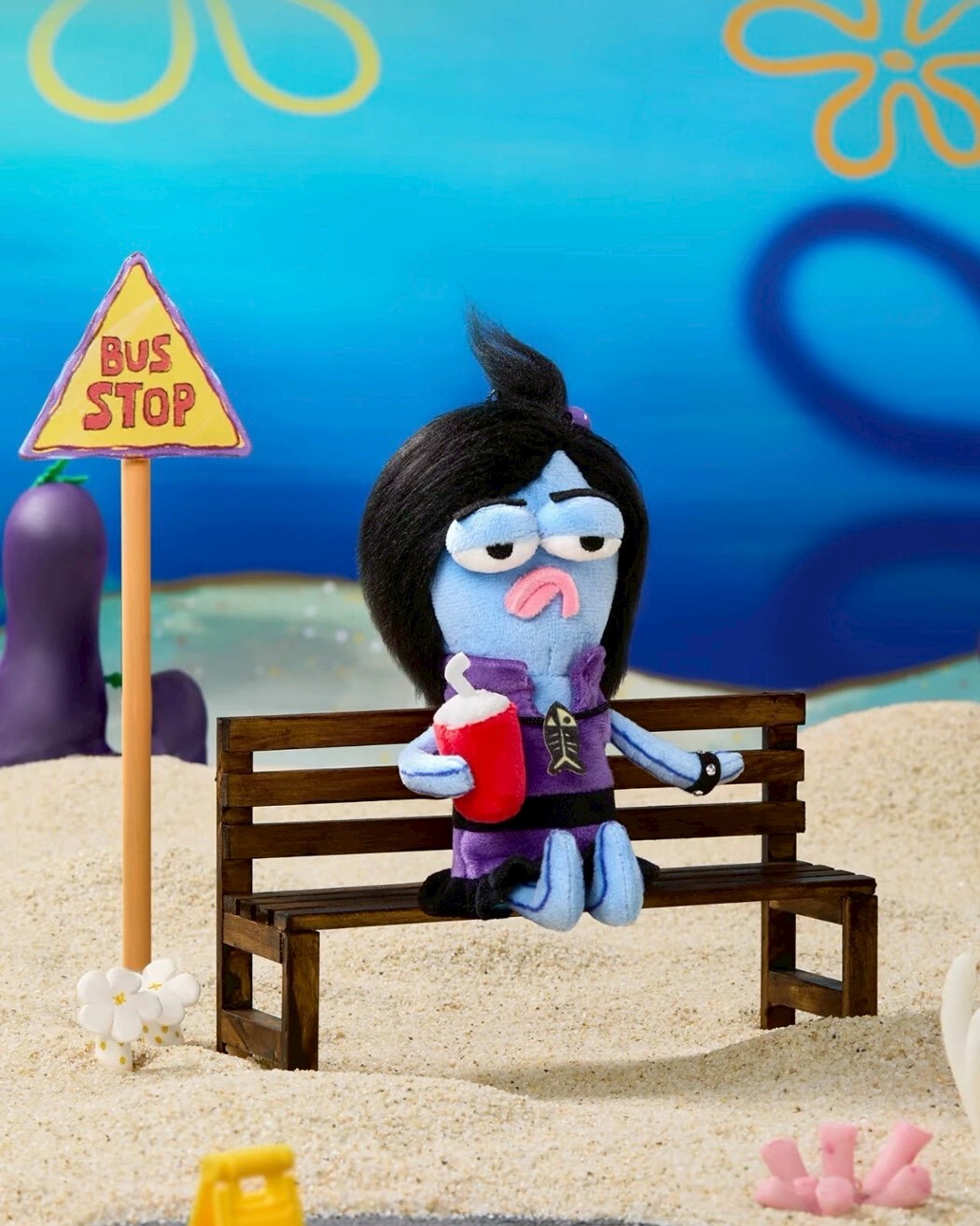 <正版授權>海綿寶寶 比奇堡居民的一天 系列 盲盒 路人魚 毛絨 吊飾 共6款