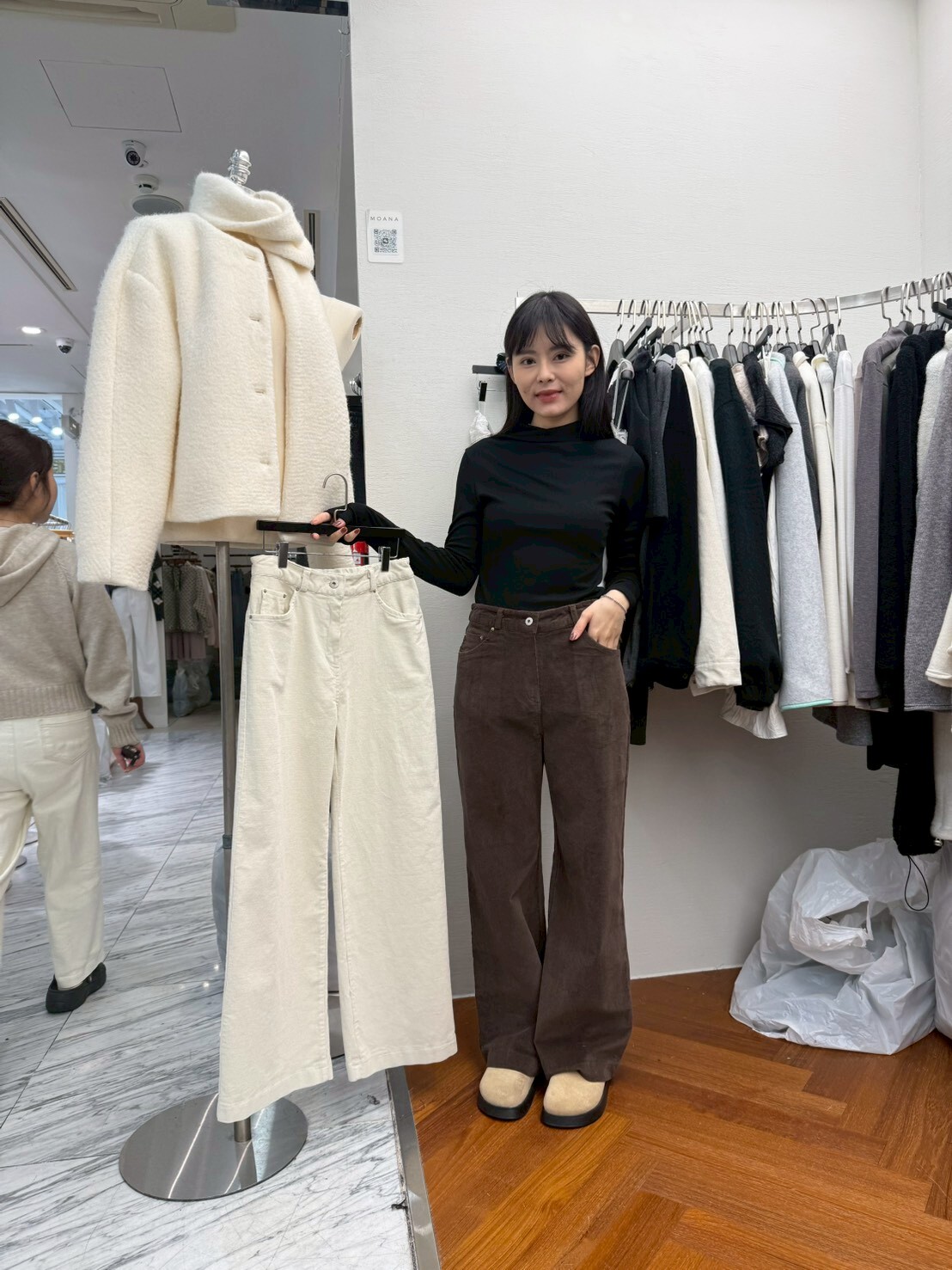 MK5213 韓妹高腰直筒牛仔褲 (S/M/L)