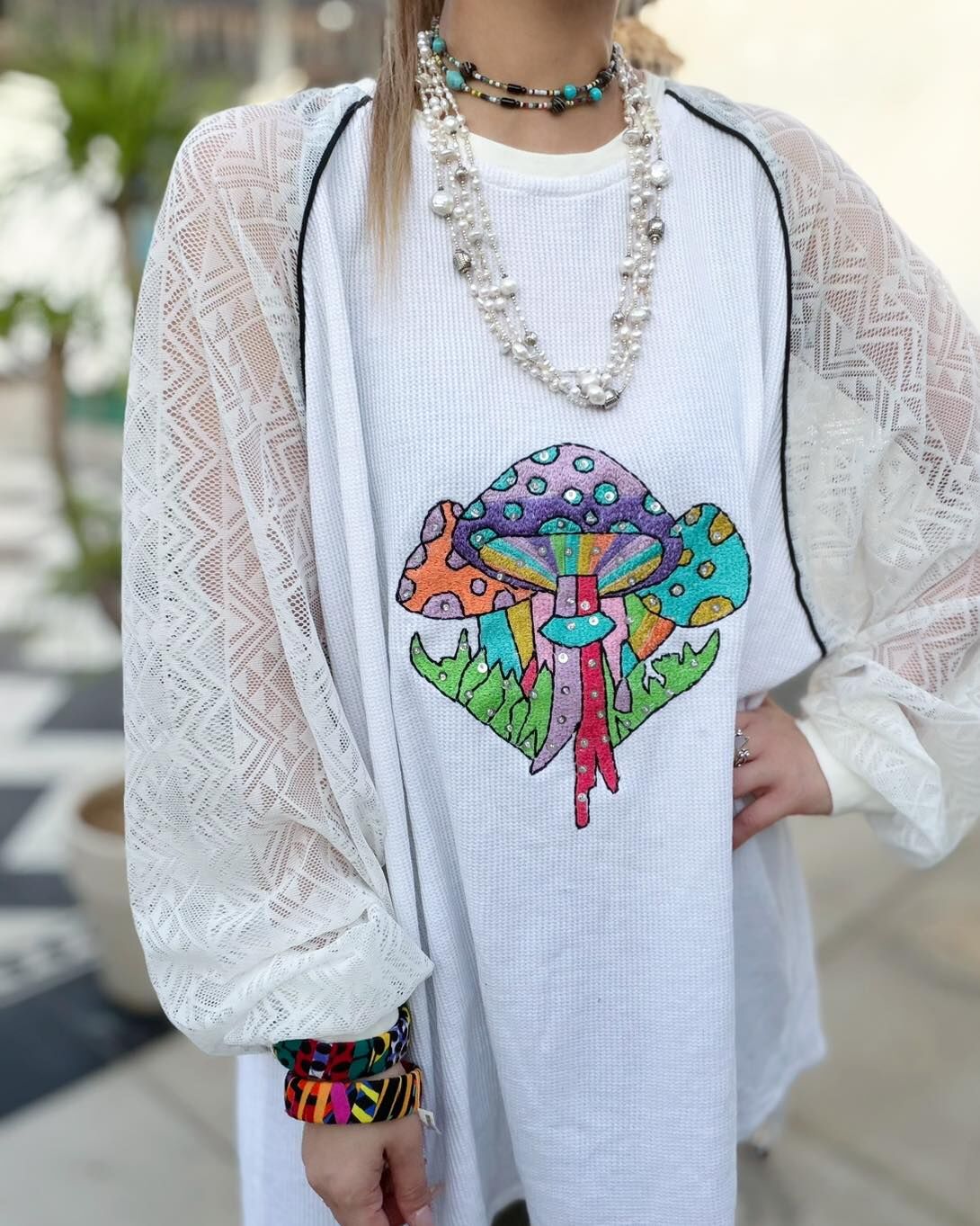 [訂貨] (印度直送 大約3-5星期) Macrame white top - K164 (1027live)