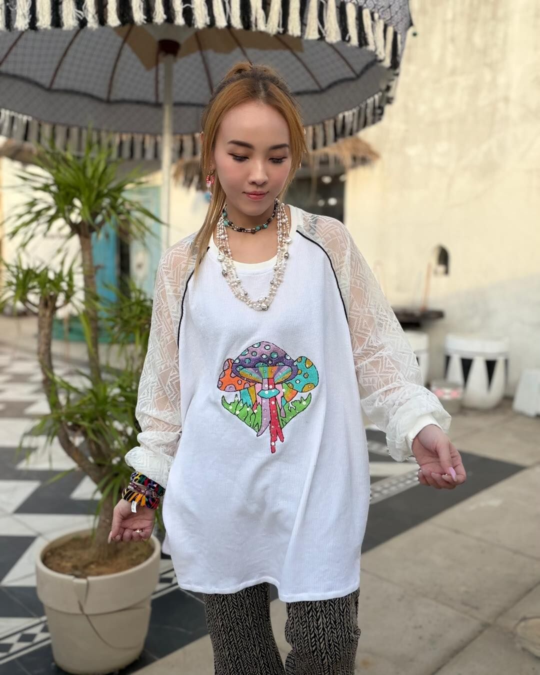 [訂貨] (印度直送 大約3-5星期) Macrame white top - K164 (1027live)