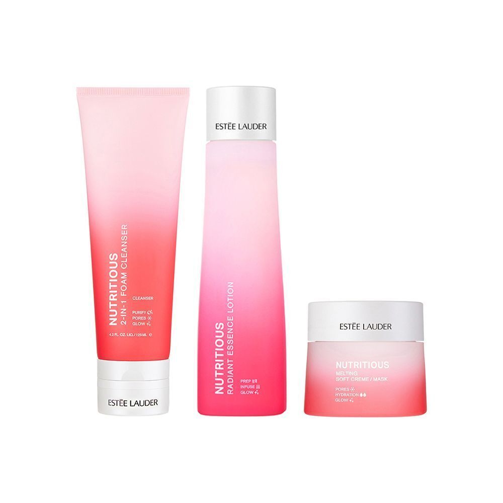 雅詩蘭黛 全新紅石榴三件套 純淨三部曲組合 潔面乳125ml+精華水200ml+面霜50ml[平行進口]