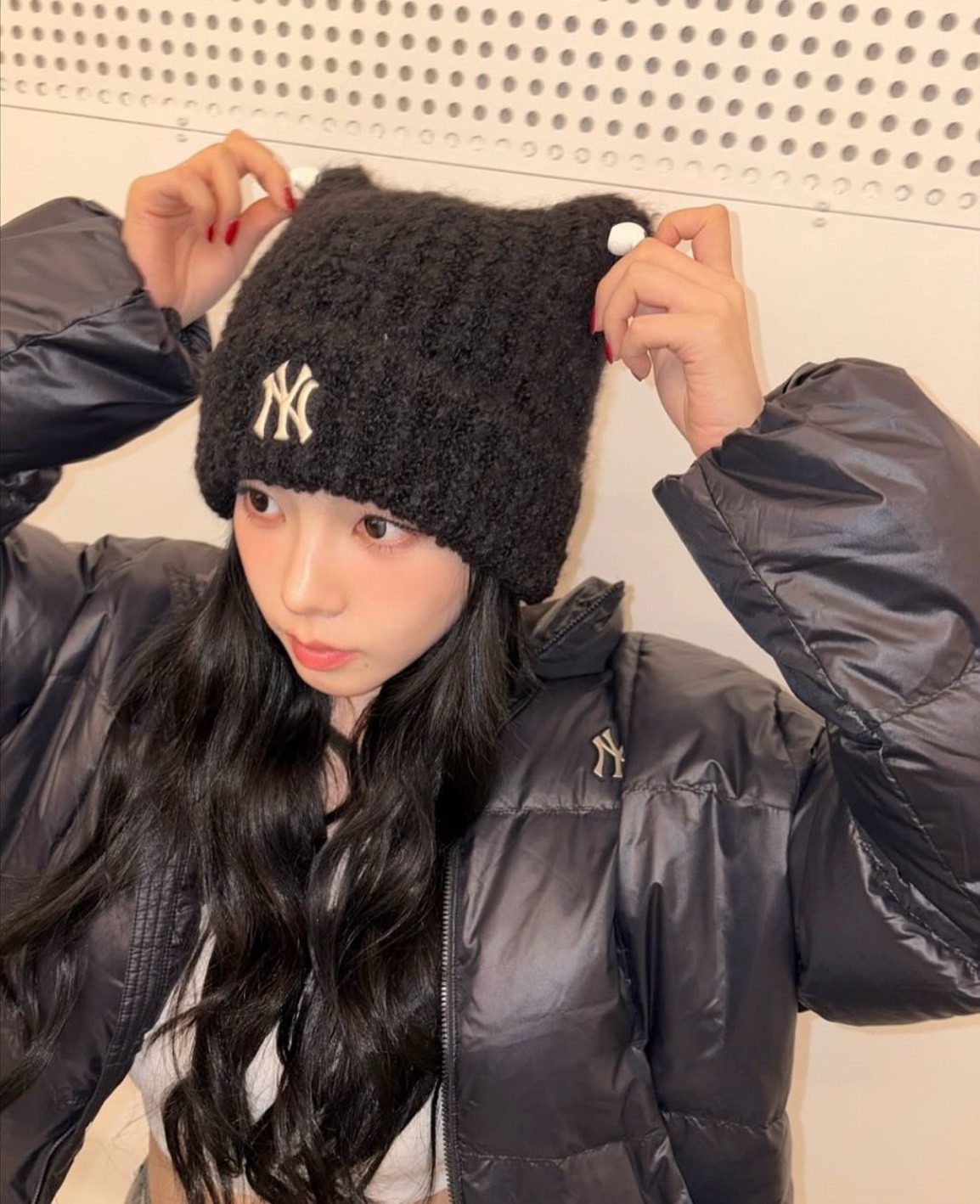 卡寶同款 MLB 貓耳 毛帽