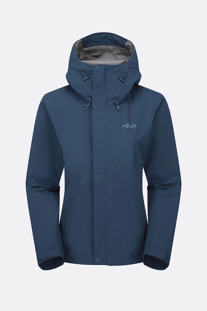 Rab Downpour Waterproof Jacket 女款防風防水連帽外套 暴風藍 QWI-07-TMB [HappyOutdoor]