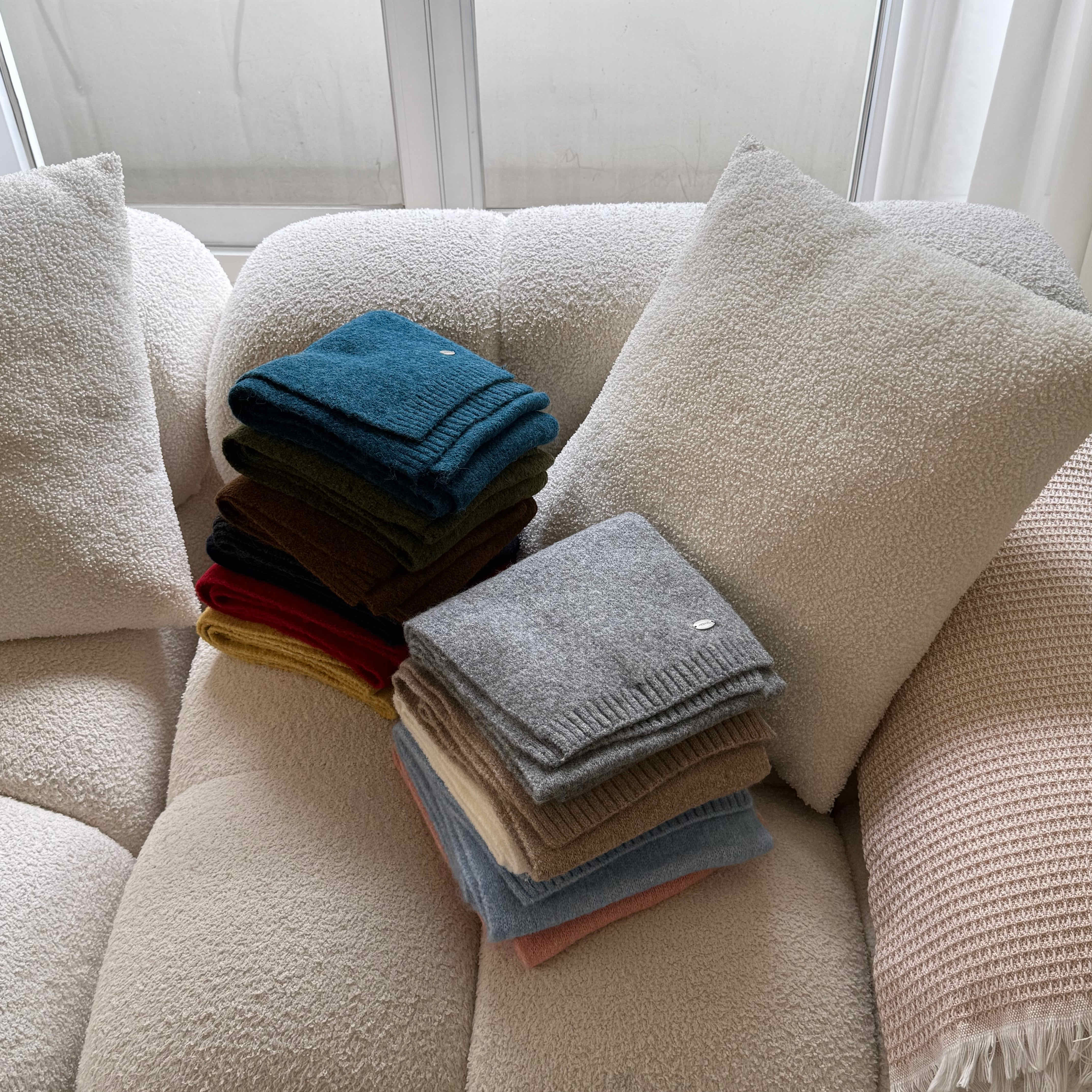 🇰🇷質感小圓牌素色圍巾｜12 color