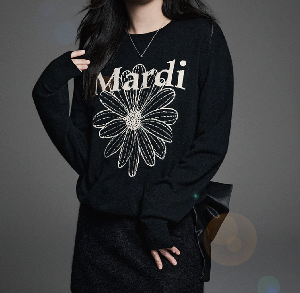 Mardi Mercredi 山羊絨羊毛花圖案冷衫（K11 BR651）