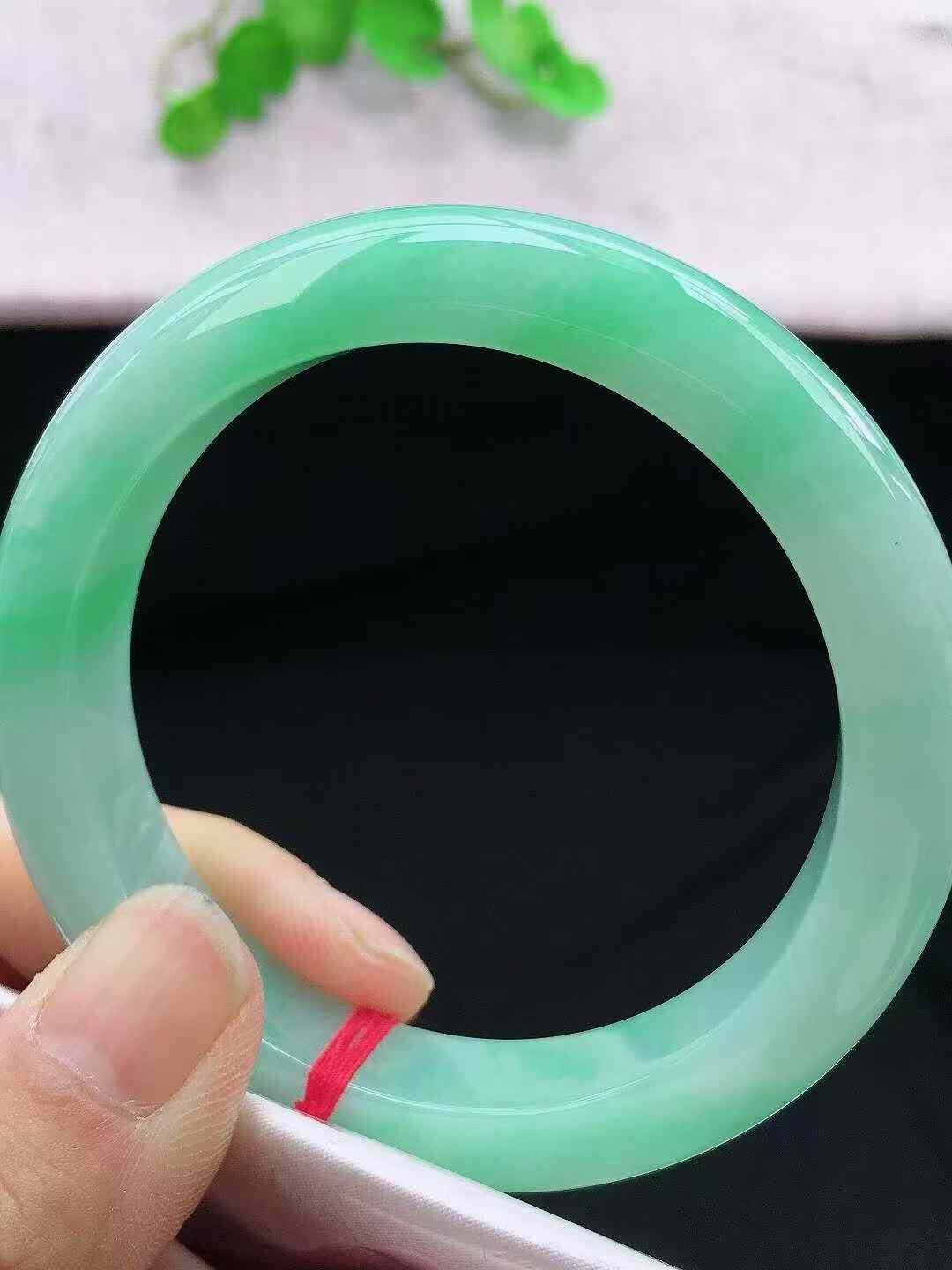 冰飄綠翡翠正圈手鐲,天然翡翠A玉, 緬甸玉, Jade, Jadeite