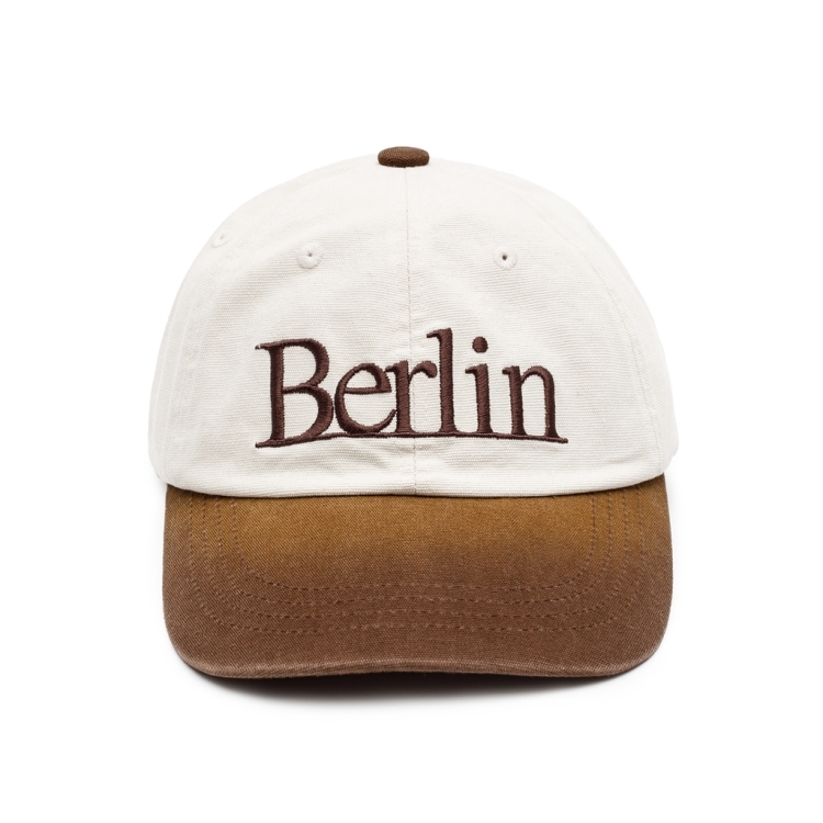 韓國 MAUER BERLIN 漸層洗舊BERLIN棒球帽  白棕