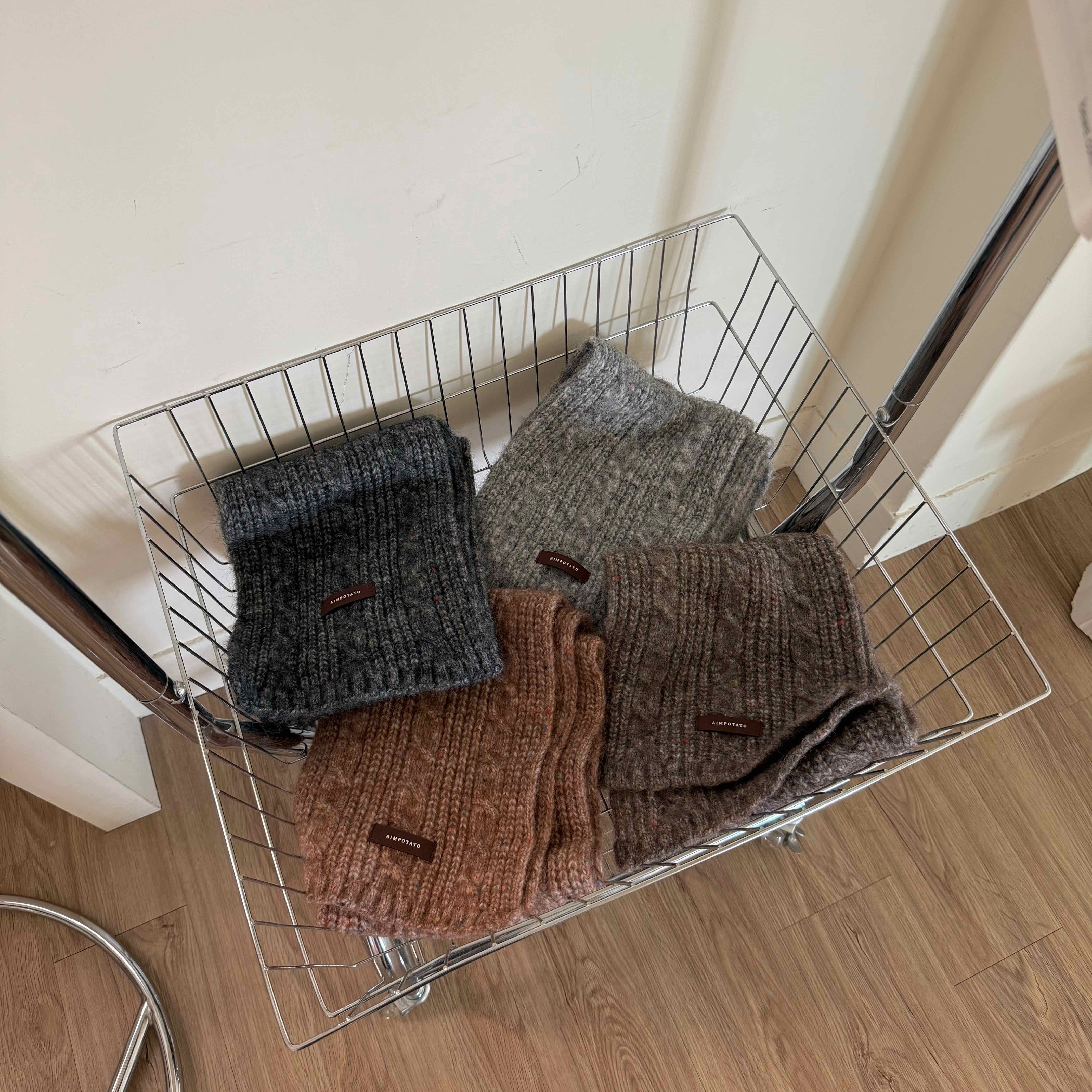 🇰🇷彩色小顆粒麻花圍巾｜4 color