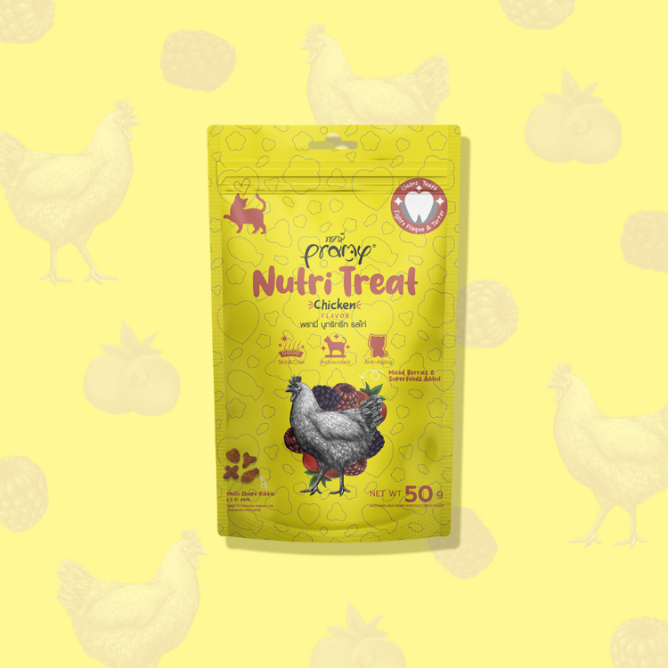 Pramy 雞肉雜莓 潔齒貓小食 50g