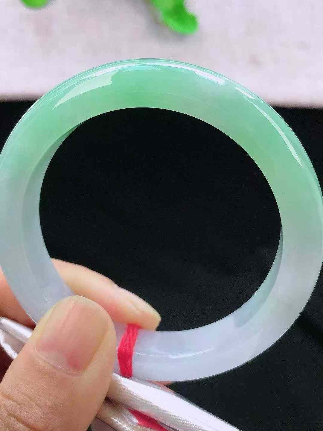 冰飄綠翡翠正圈手鐲,天然翡翠A玉, 緬甸玉, Jade, Jadeite