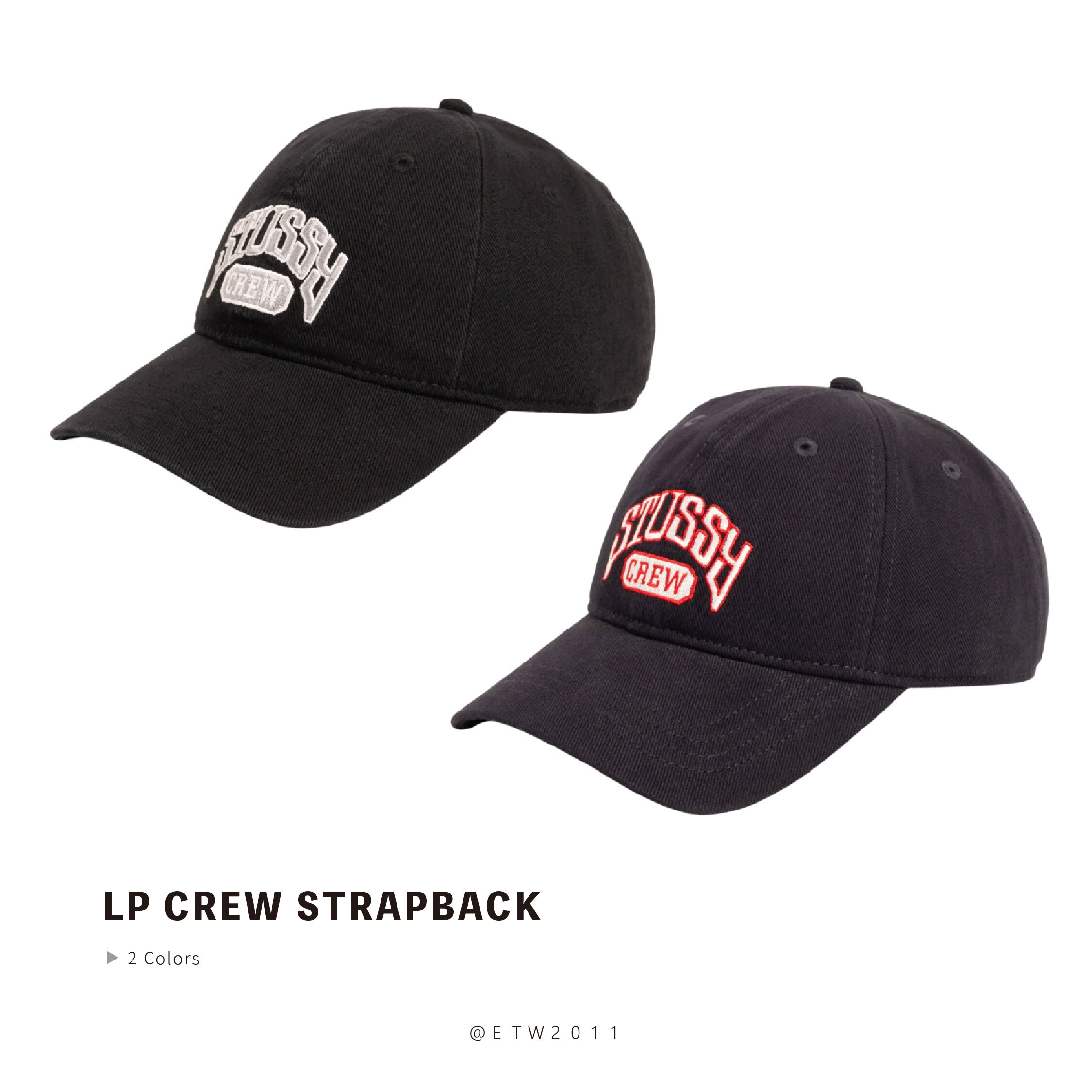☆ETW☆【EASY TO WEAR】Stussy 25FW LP CREW STRAPBACK 刺繡 字體 棒球帽 老帽