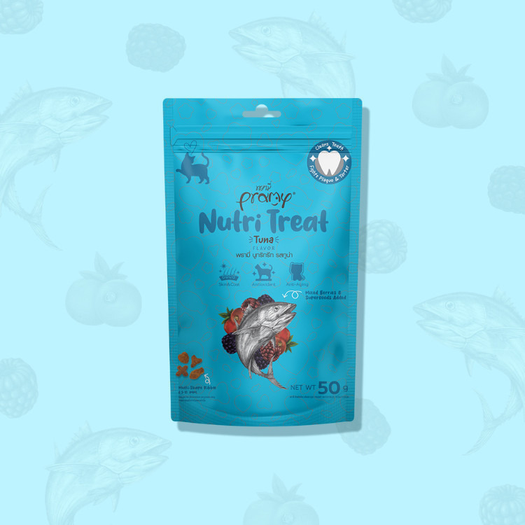 Pramy 吞拿魚雜莓 潔齒貓小食 50g