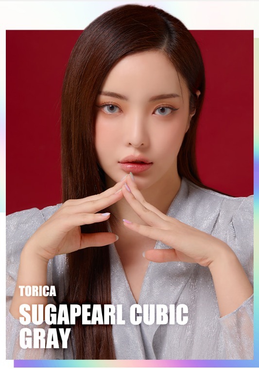 [散光] Lensme Torica 1 Month Sugapearl Cubic Gray｜月拋散光彩妝隱形眼鏡｜每盒2片