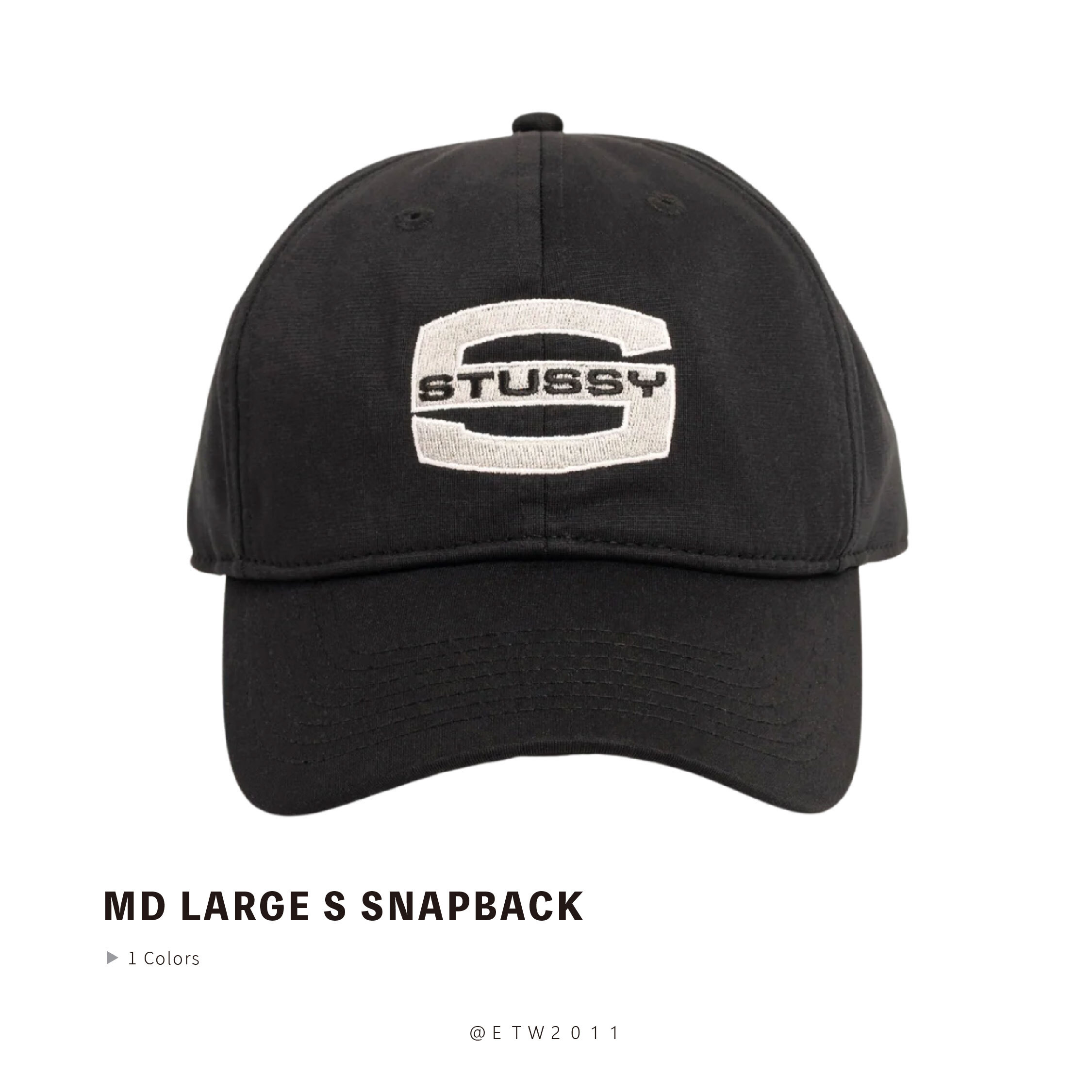 ☆ETW☆【EASY TO WEAR】Stussy 25FW MD LARGE S SNAPBACK 刺繡 字體  大S 棒球帽 老帽