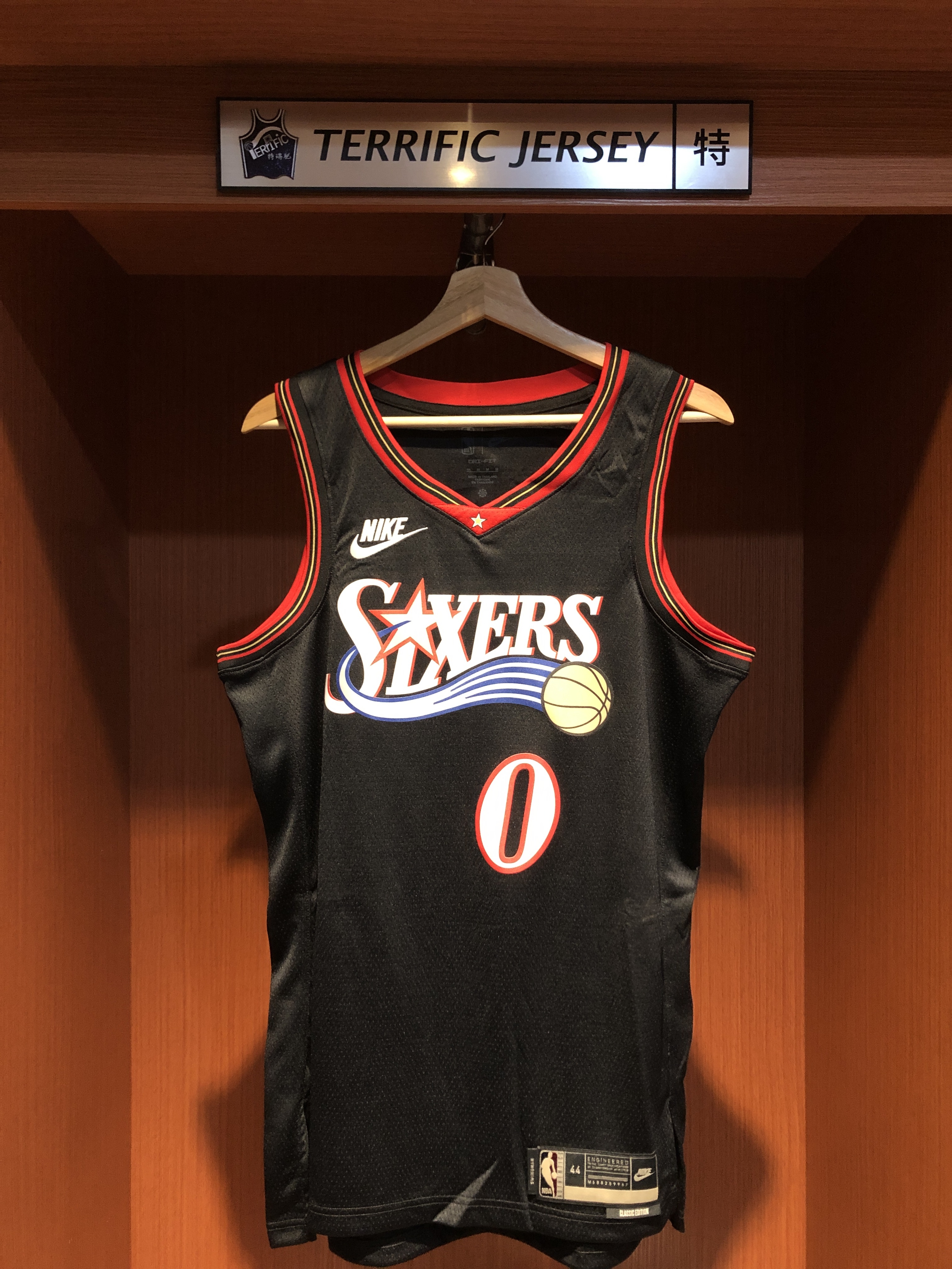 NBA球衣 Tyrese Maxey 費城七六人復古 黑流星 HWC Nike Swingman 球迷版 熱轉印 全新