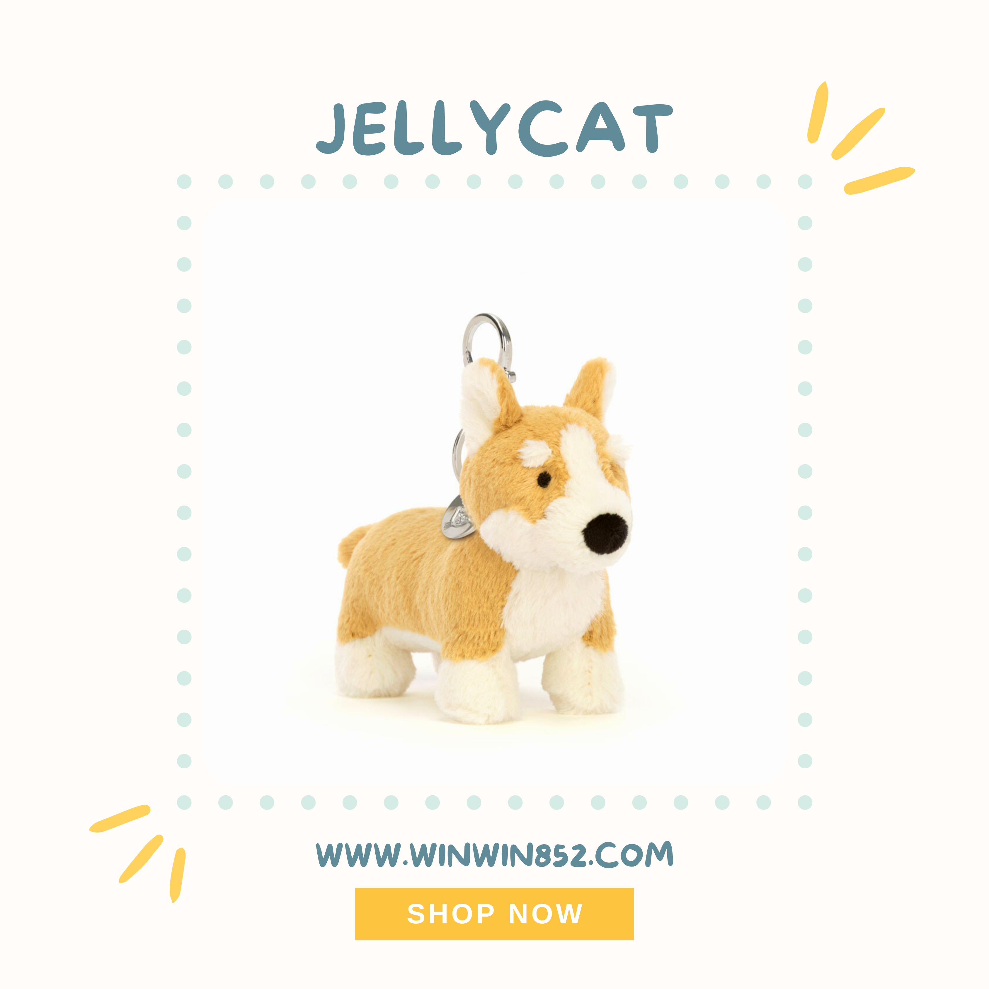 Jellycat Betty Corgi Bag Charm