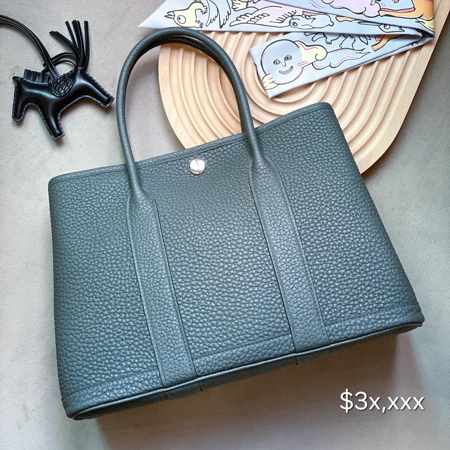 Hermès Garden Party Negonda Leather Vert Mangrove  HK$3x,xxx  (HK$2,000 立即落訂)