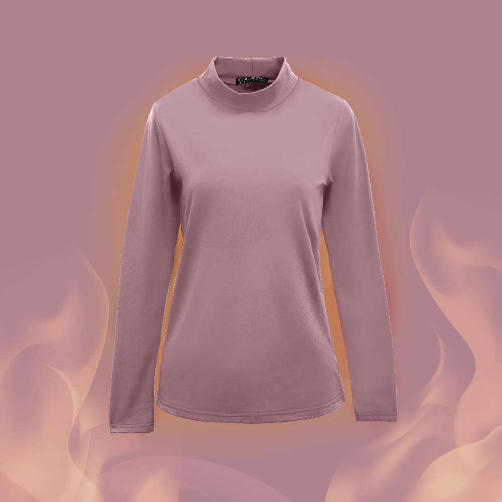 【立領】速暖絨保暖衣3.0-櫻花粉