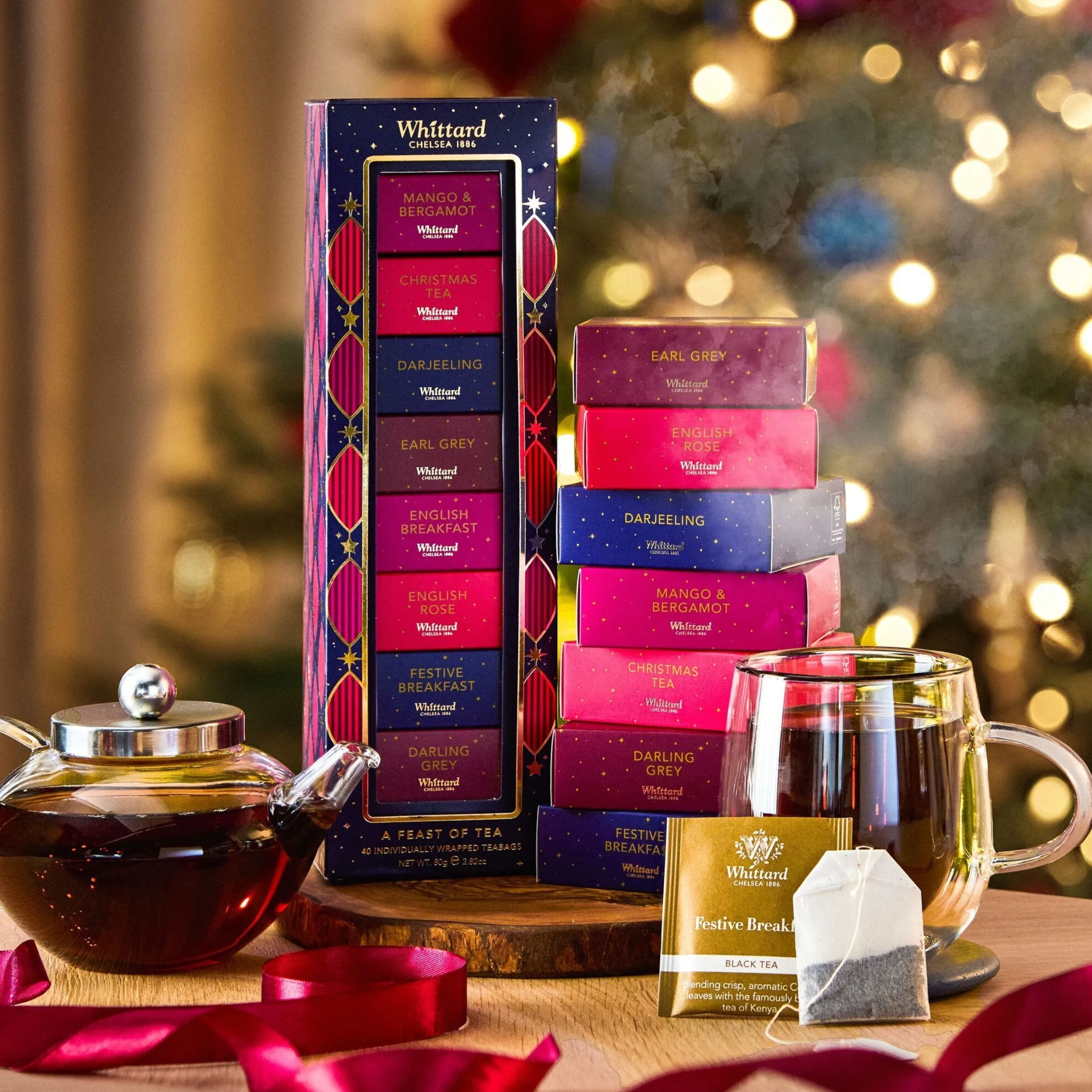 Withard Tea Box Whittard A Feast of Tea Giftbox 40 Teabags