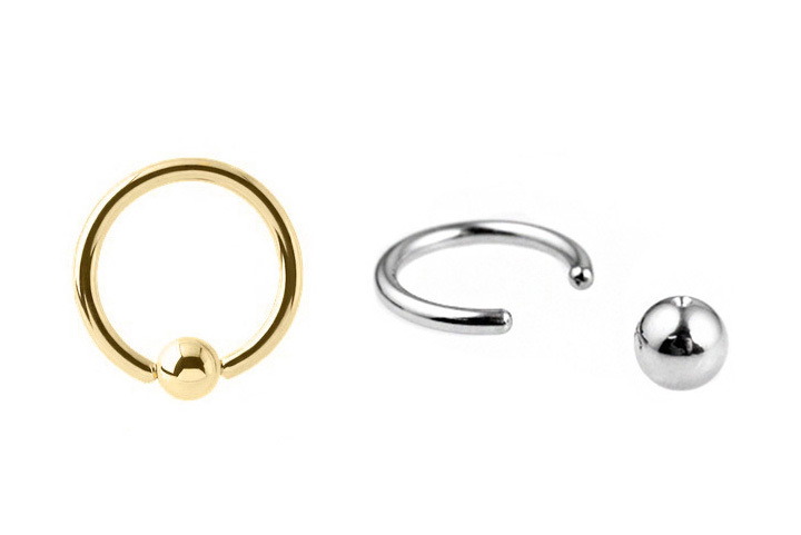 9K Gold Ball Closure Ring