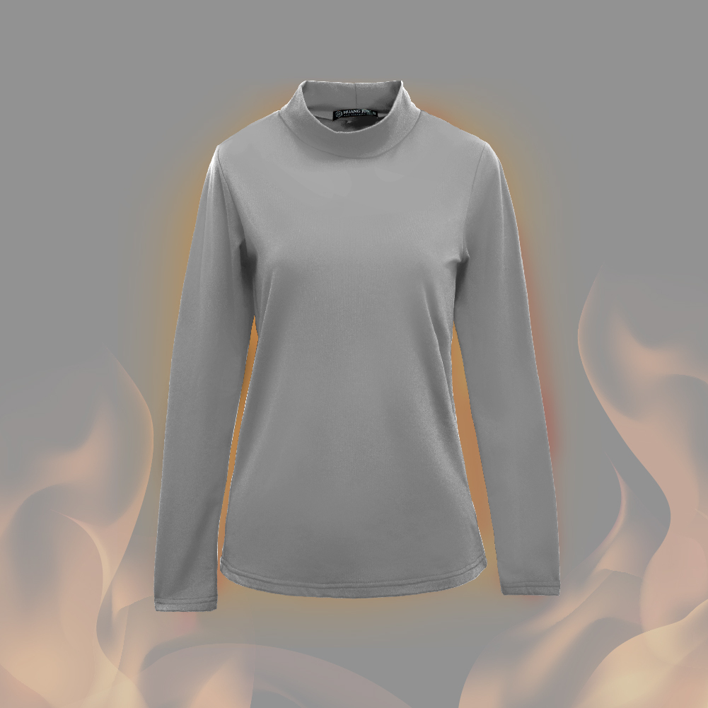 【立領】速暖絨保暖衣3.0-淺灰