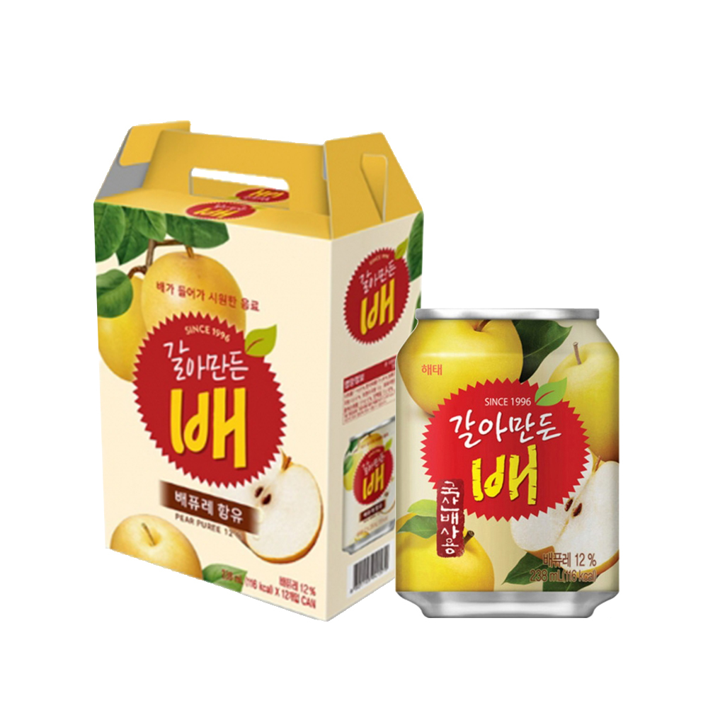 【BK SHOP】韓國海太水梨汁(238ml*12)