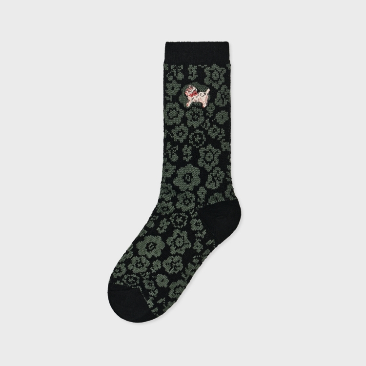 韓國 socks appeal® x Nathalie Lete 花卉提花刺繡中筒襪 victor