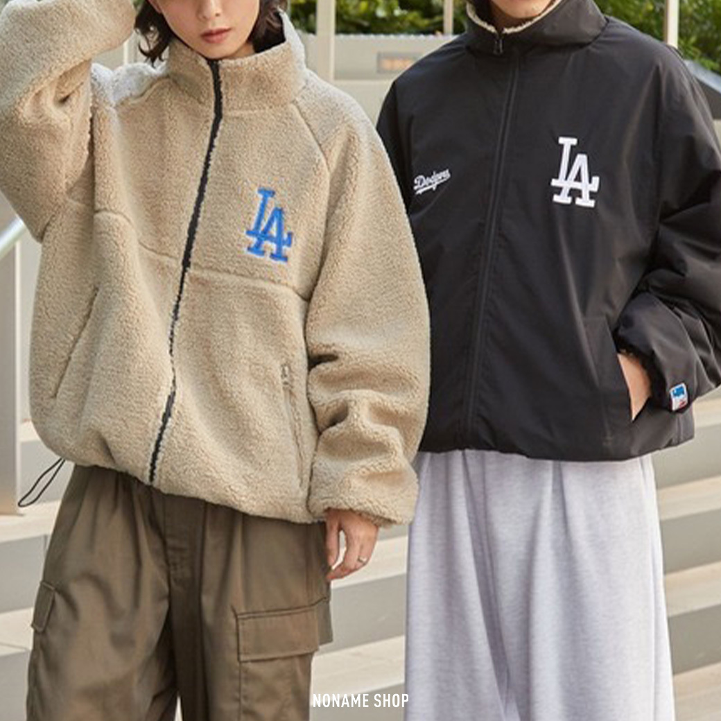 MLB 美國職棒大聯盟 雙面 尼龍 刷毛 立領 外套 四色 (男/女同款)