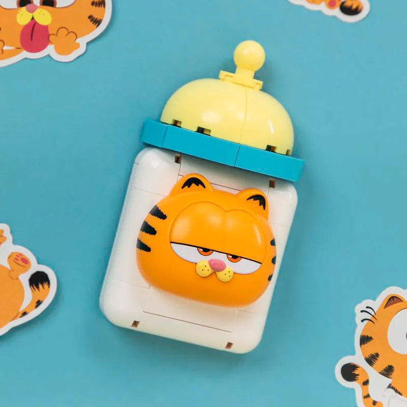 拼奇 加菲貓 冰箱貼 奶瓶 收藏積木(86818)