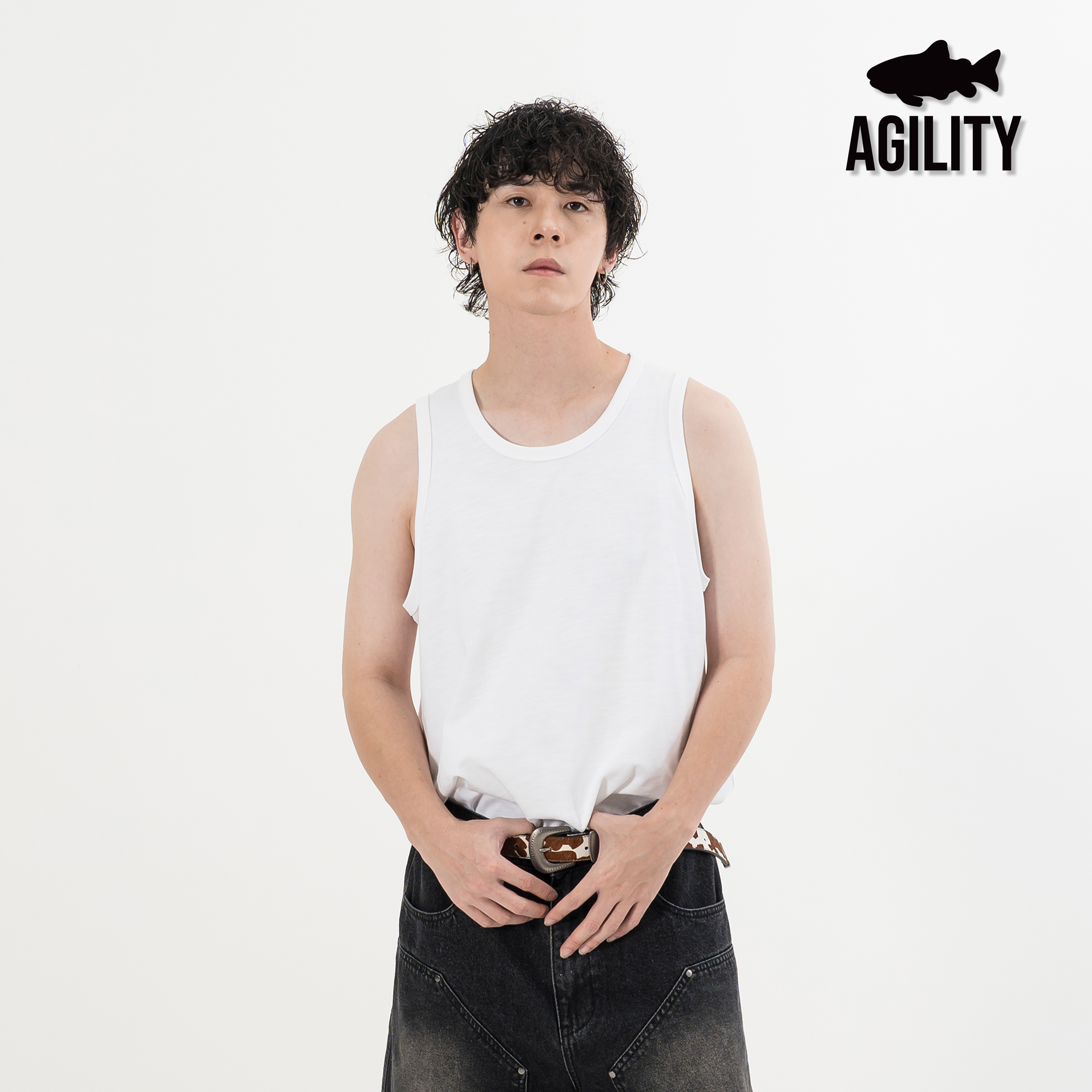 AGILITY Slub Cotton Tank 魚影刺繡 天竺棉背心 [V03S]