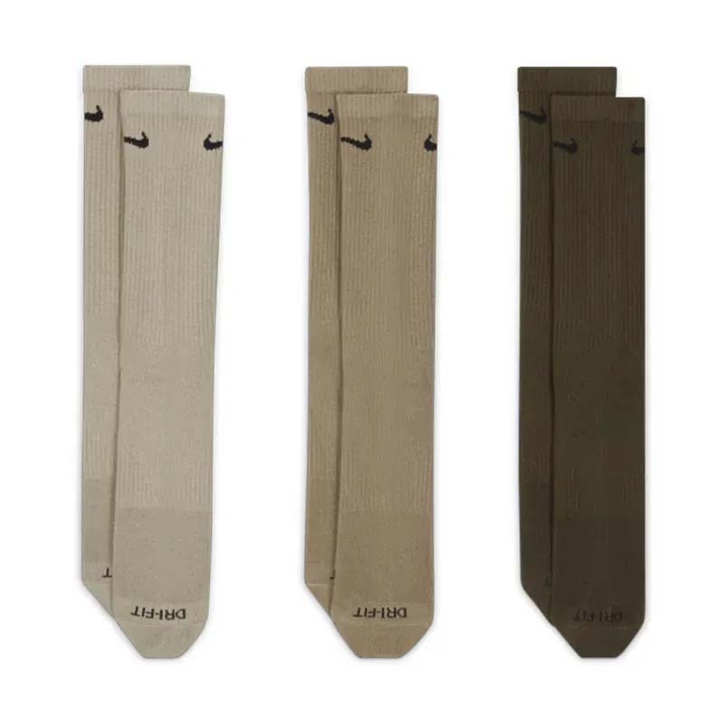 Nike Everyday Plus Lightweight 三雙一組 卡其 綠色 長襪  男女款 SX6891-915 [台灣現貨]