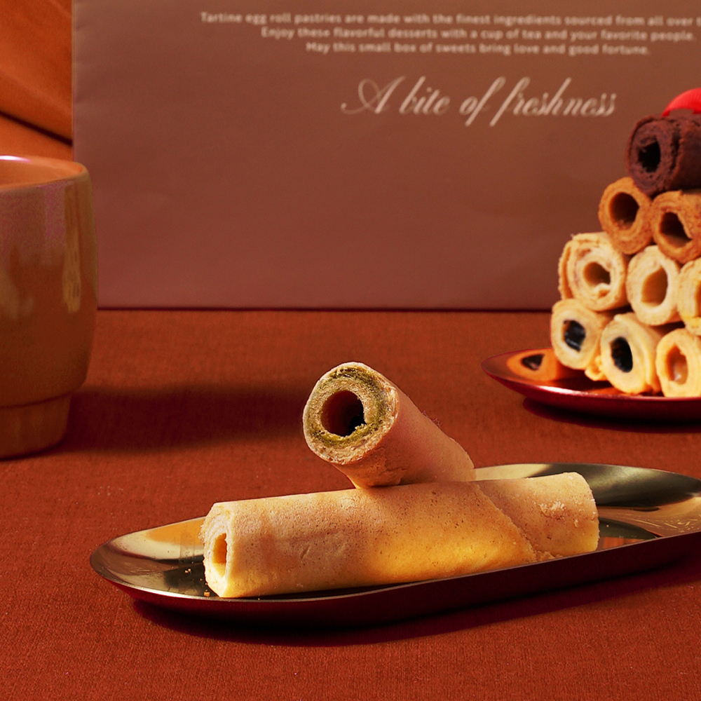 好運益生菌蛋捲禮盒（15入）【手工蛋捲/2026春節禮盒/過年/開心果/花生】