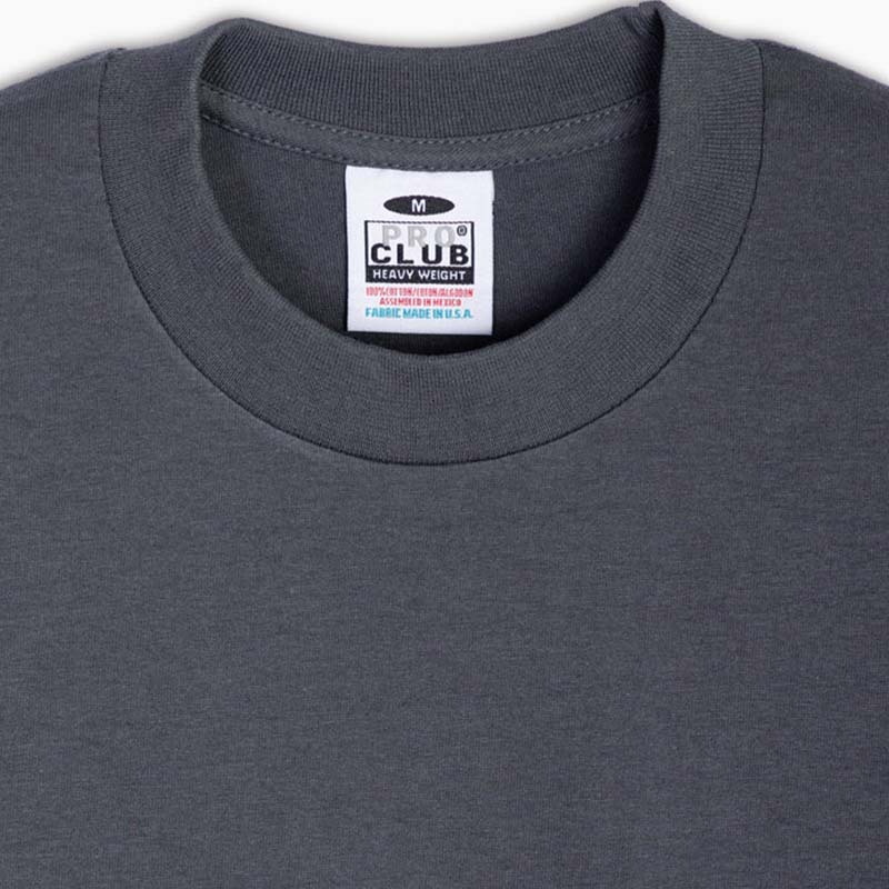 Pro Club HEAVYWEIGHT COTTON 灰色 重磅6.5oz 圓領短T 素T 短袖Tee 男女 PROHWTS01G [台灣現貨]