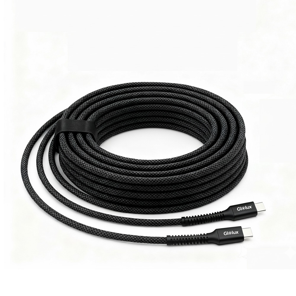 Glolux 240W Braided USB‑C Fast‑Charge Cable – 2 m, 150K Cycles