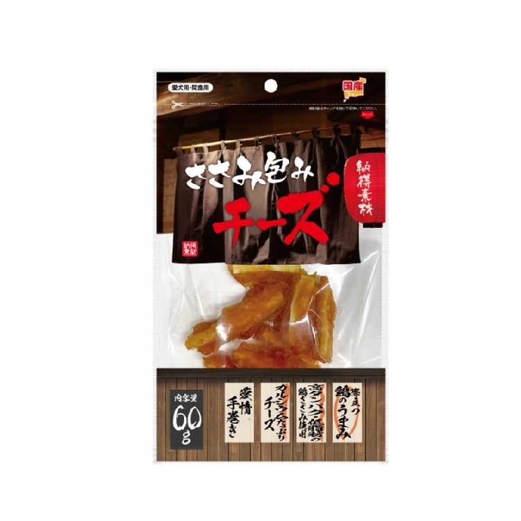 (PW) 納得素材 犬用 芝士雞柳卷 60g