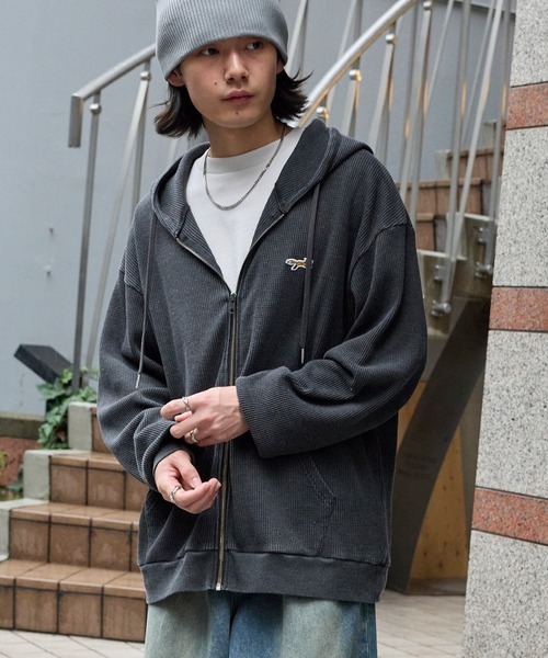日本 Penneys 別注 THE FOX Logo Vintage Waffle Zip [pa725]
