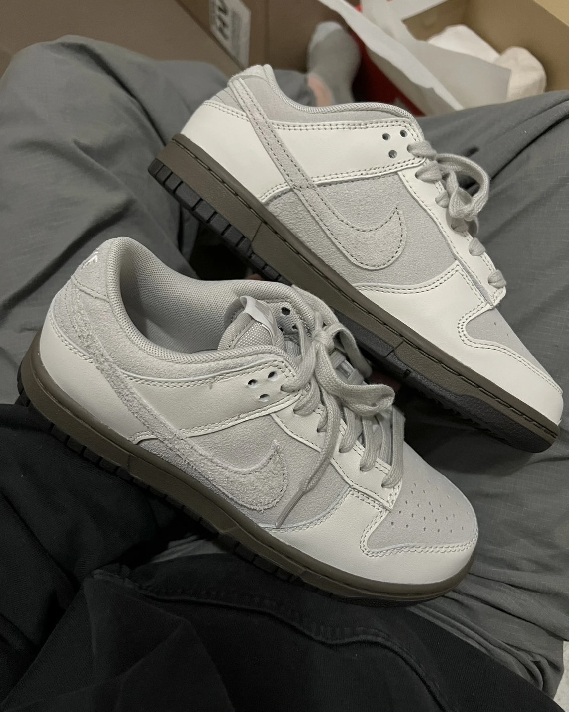 <奇蹟降價>Nike Dunk Low Iron Stone 低筒 反轉 絨面 石灰