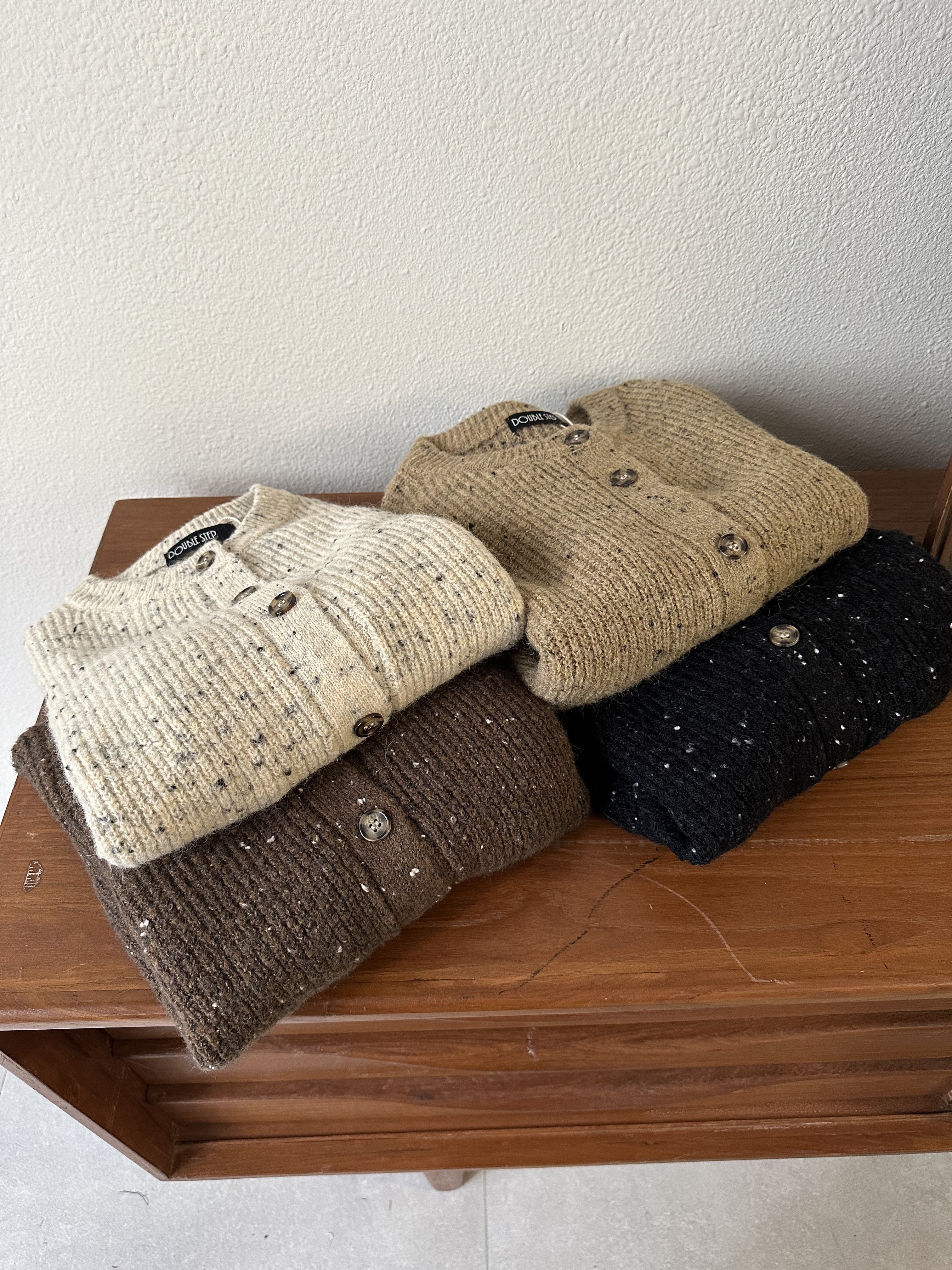 雪花圓領針織外套 - SW53874