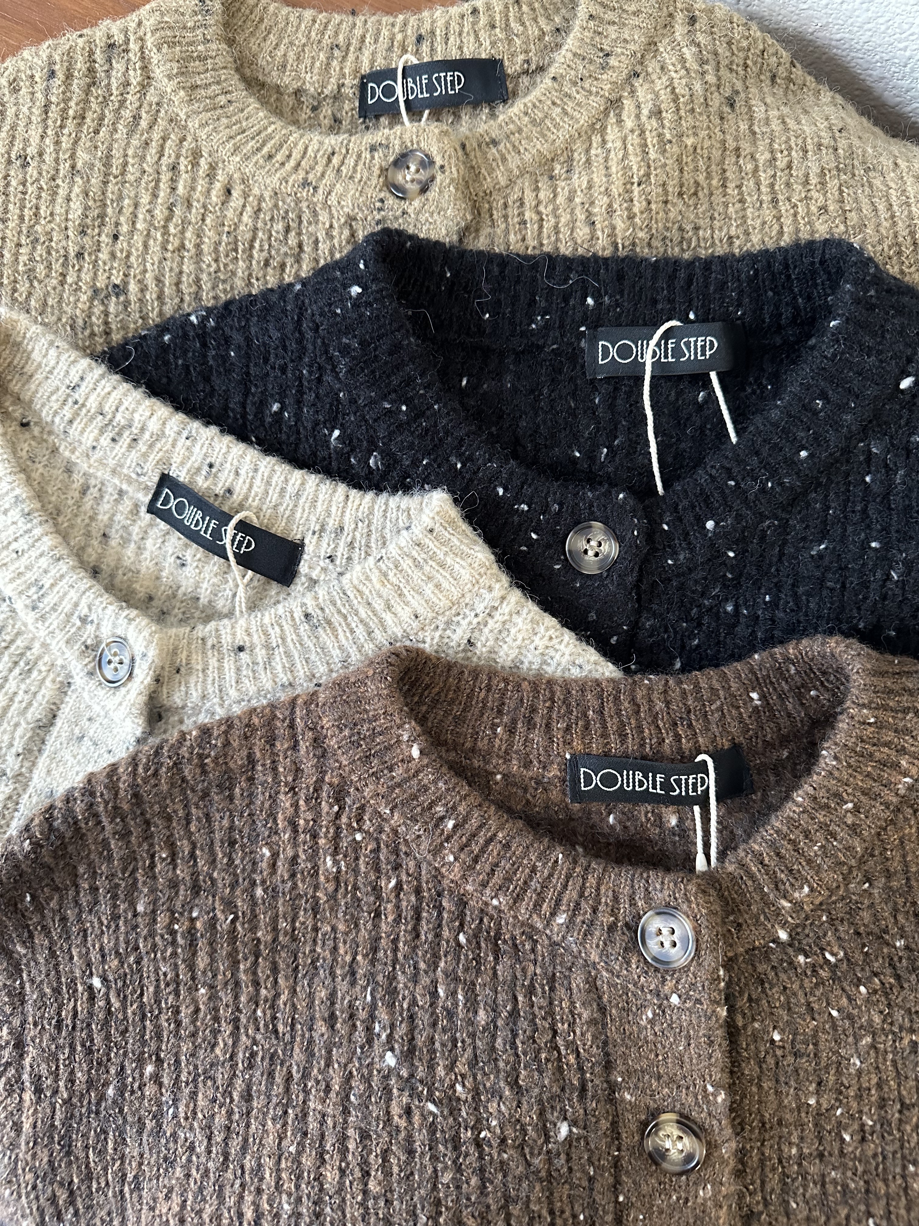 雪花圓領針織外套 - SW53874