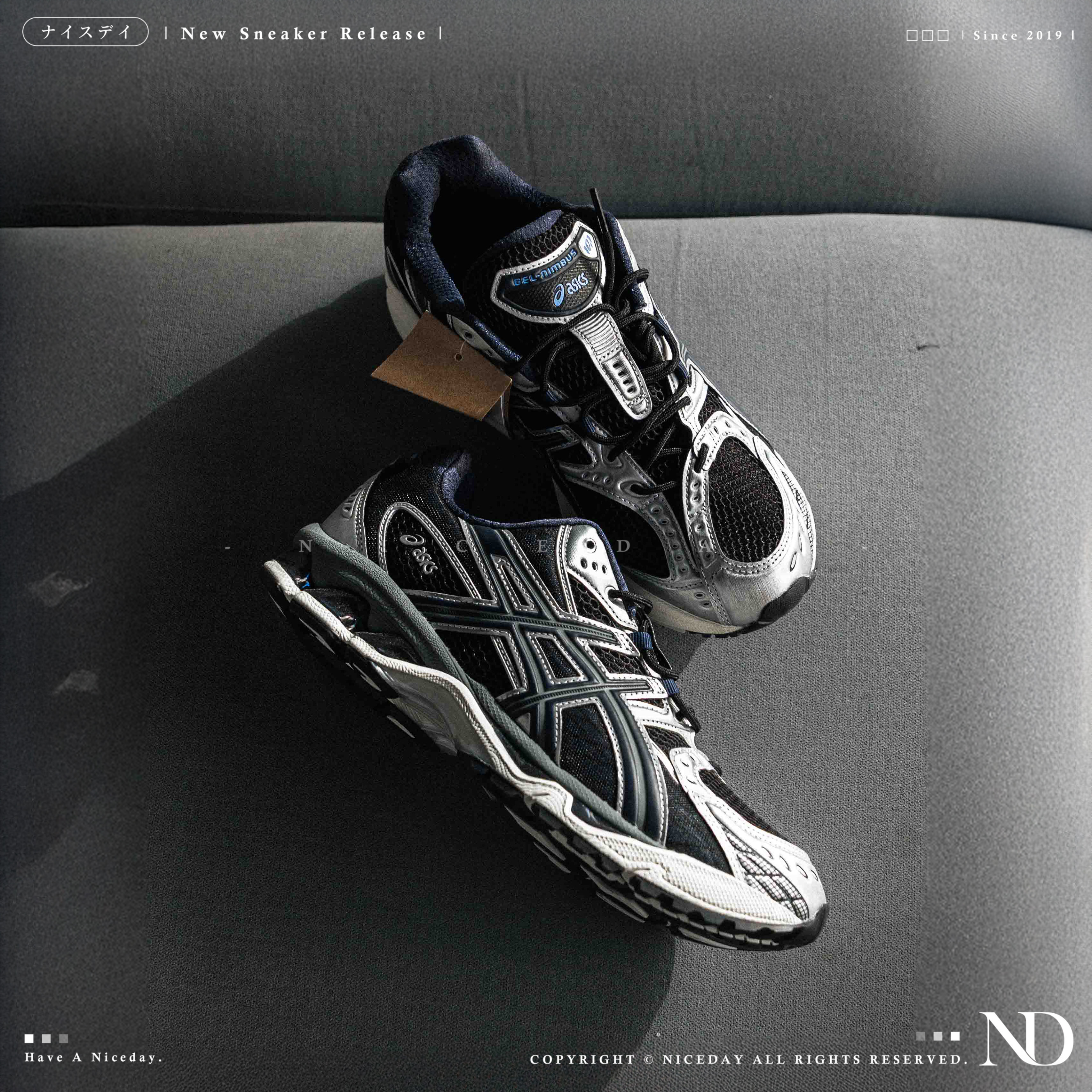 NICEDAY 代購 Asics Gel-NIMBUS 10.1 午夜藍 黑藍 藍 深藍 復古 機能 工裝 男女鞋 1203A543-003