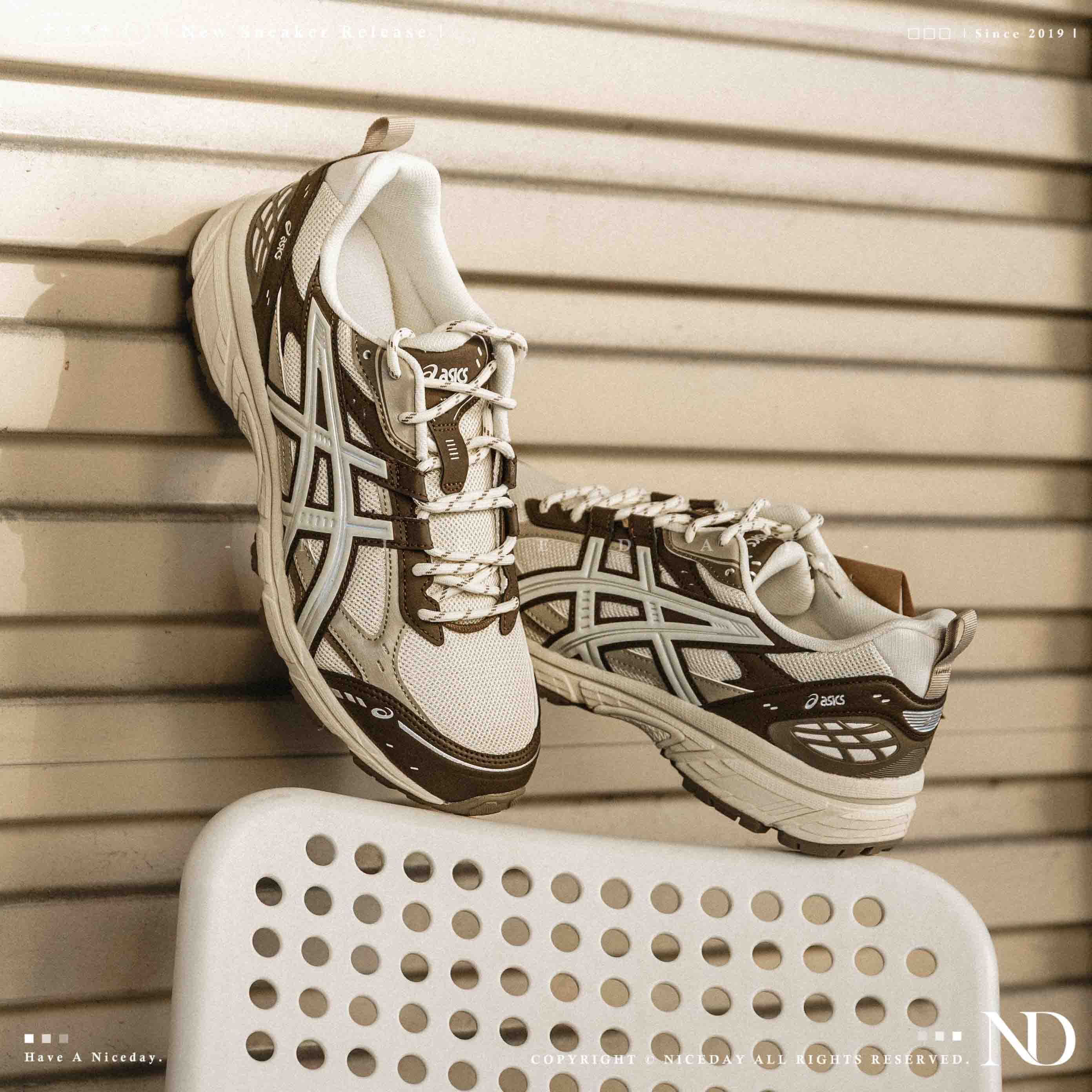 NICEDAY 代購 Asics GEL-NUNOBIKI 摩卡白 摩卡 可可 棕色 卡其 拼接 中性 慢跑 機能 1203A536-106