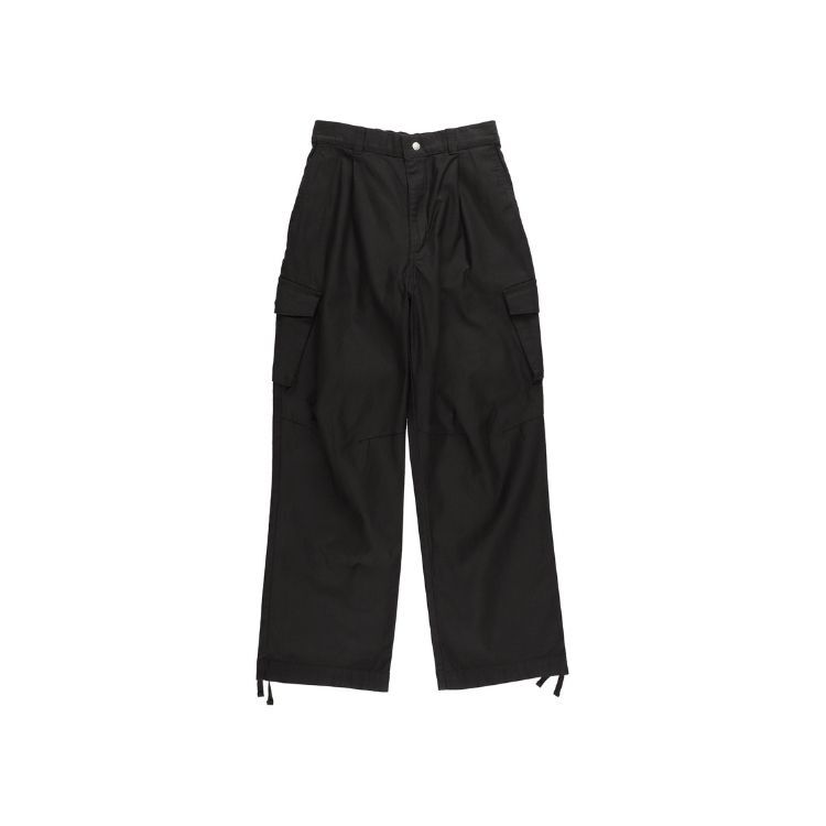 BACK SATIN CARGO PANTS WOMEN
