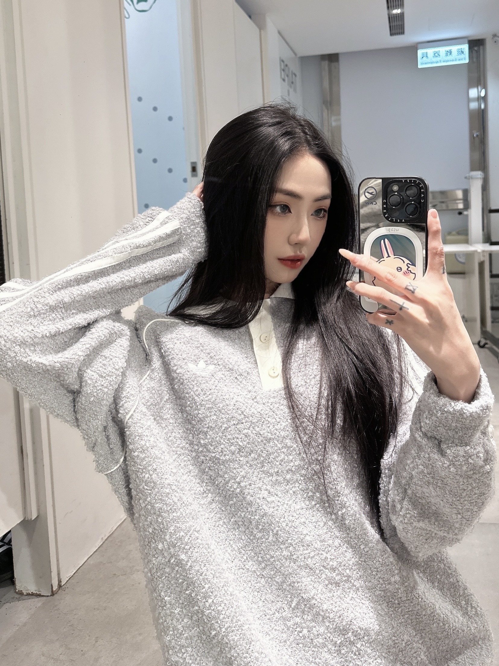 ADIDAS ORIGINALS 毛圈布圓領POLO衫 兩色