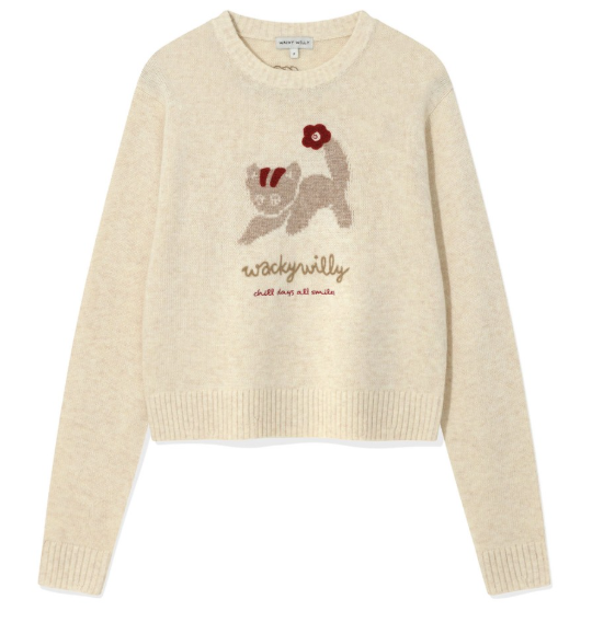 【現貨】【WACKY WILLY】[Giselle's Wear] Women's Leo Graphic Grunge Pullover