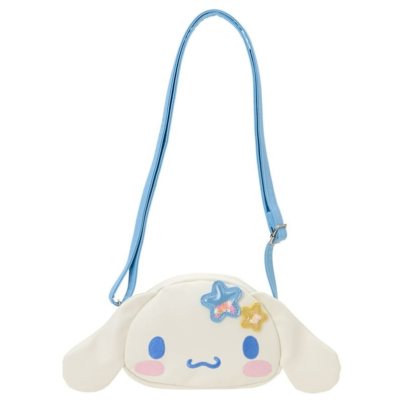 日本 Sanrio Cinnamoroll 玉桂狗 PU皮頭形斜揹袋